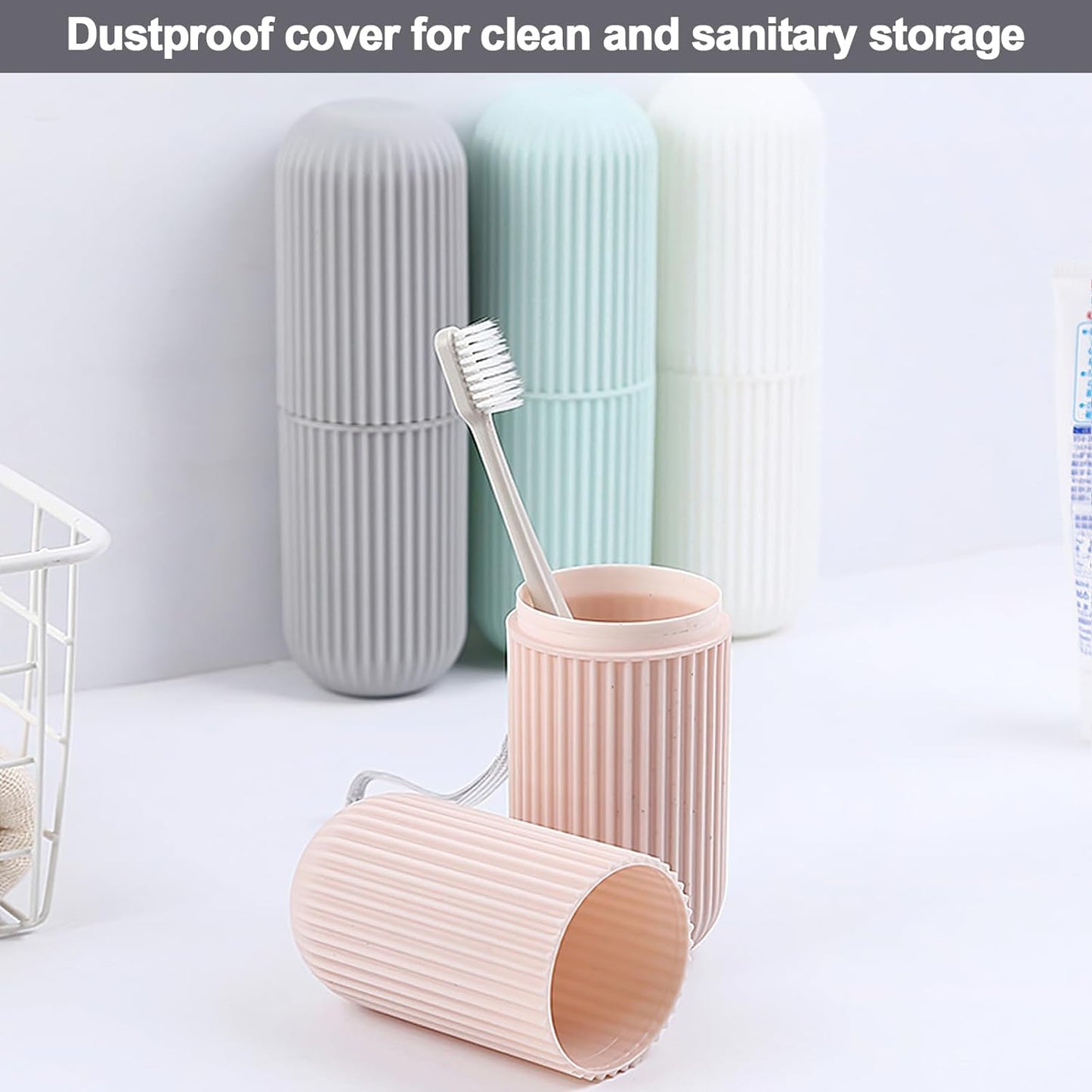 Portable Toothbrush and Toothpaste Holder for Travelling