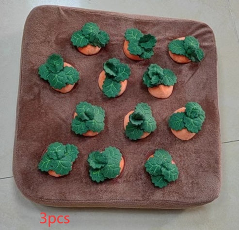 Dogs Snuffle Mat with Carrot Plushies