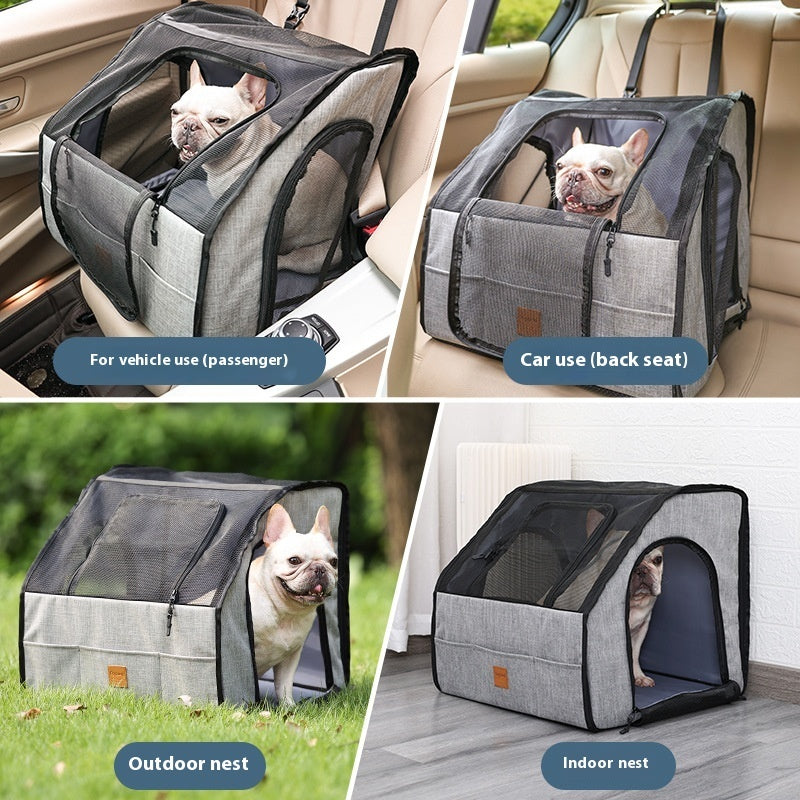 Portable Foldable Car  Pet Cage