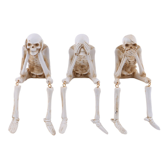 Sitting Skeletons Halloween Decoration