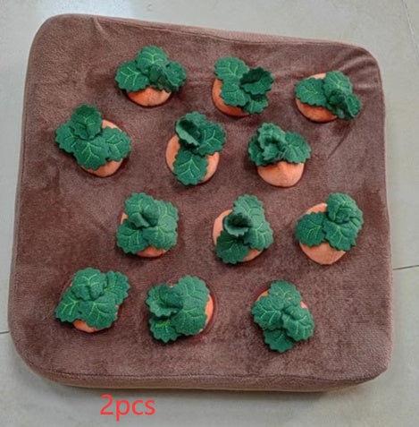 Dogs Snuffle Mat with Carrot Plushies