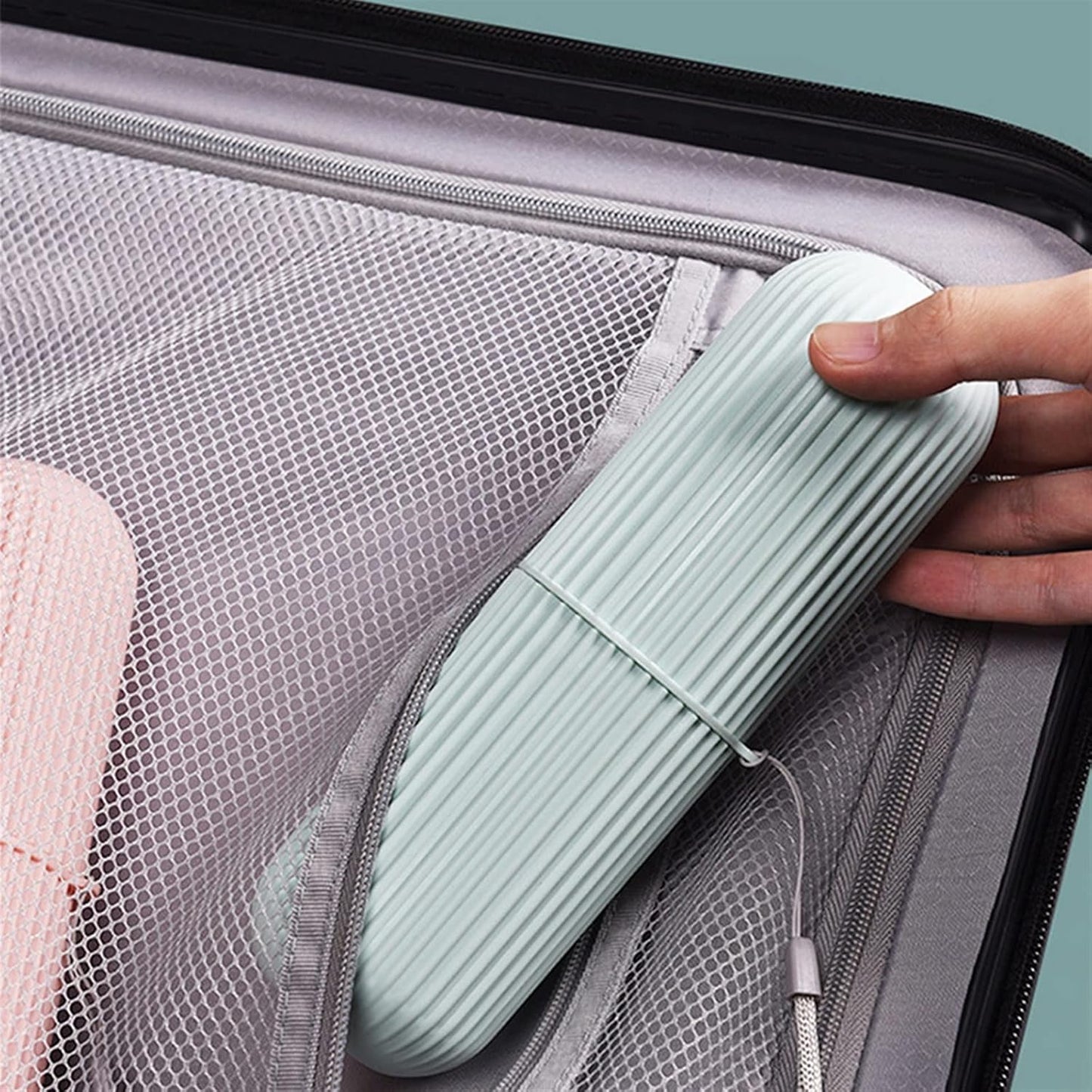 Portable Toothbrush and Toothpaste Holder for Travelling