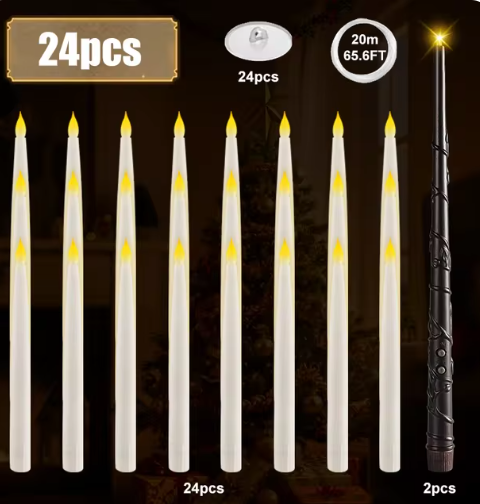 Magic Floating LED Candles with Magic Wand