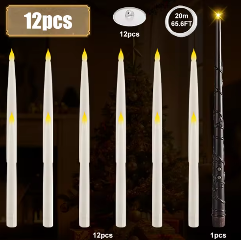 Magic Floating LED Candles with Magic Wand