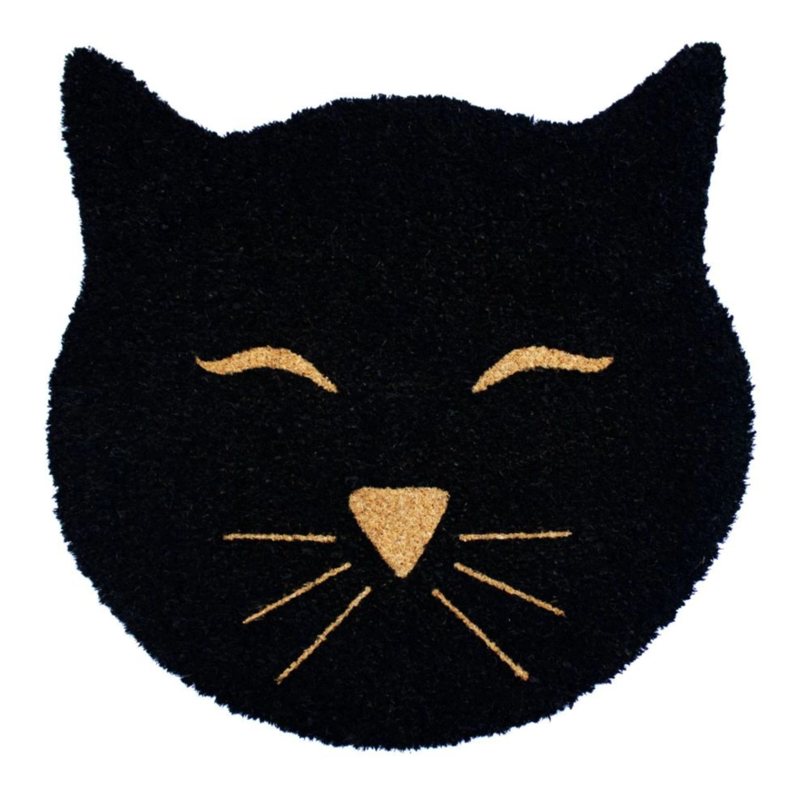 Cute Balck Cat Door Mat