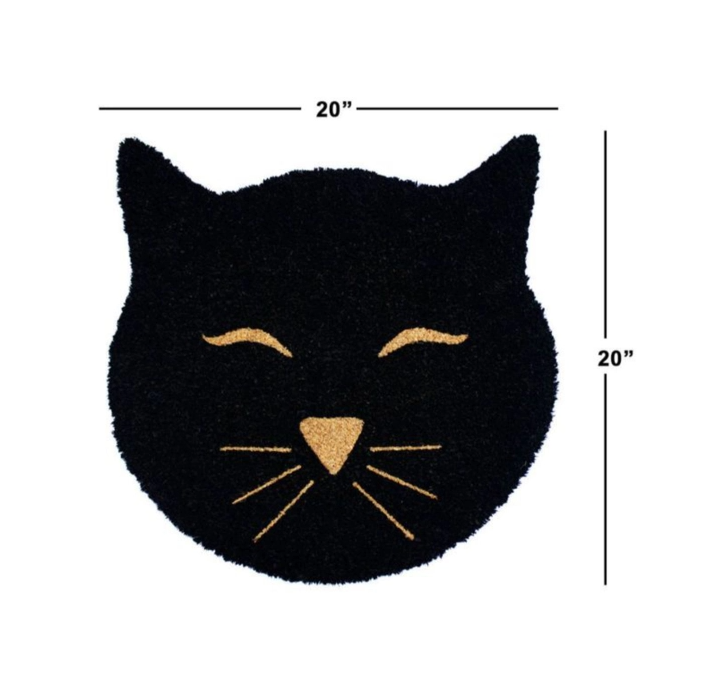 Cute Balck Cat Door Mat