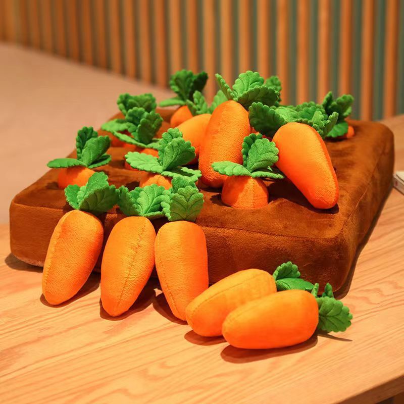 Dogs Snuffle Mat with Carrot Plushies