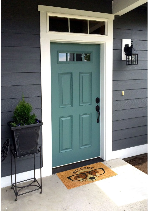 Cute Dog with Glasses Door Mat