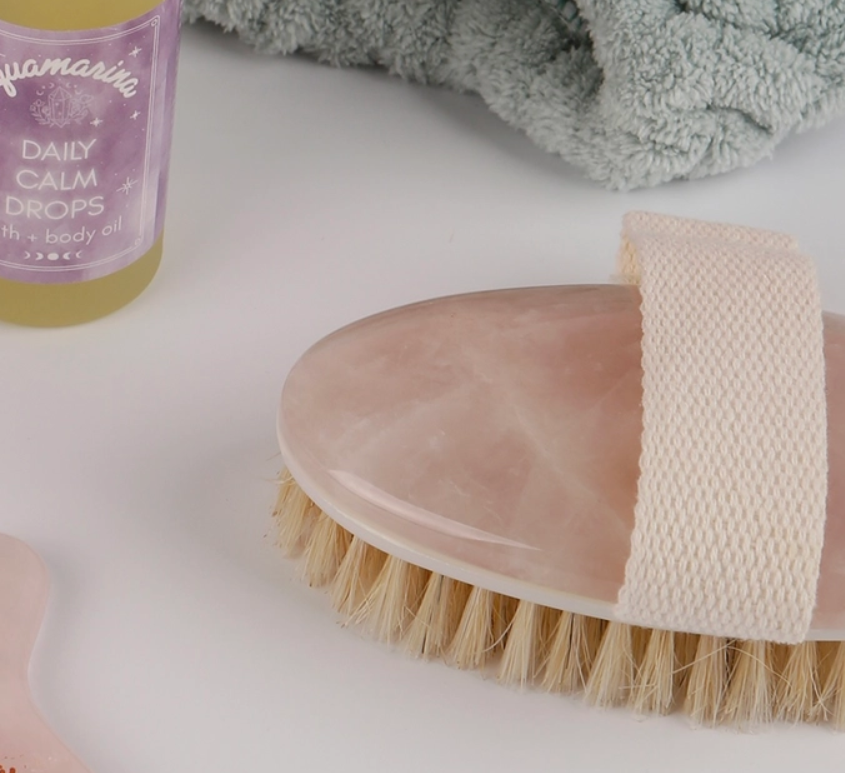 Rose Quartz Body Brush