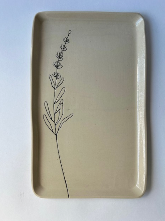 Ceramic Flower Tray - Lavender