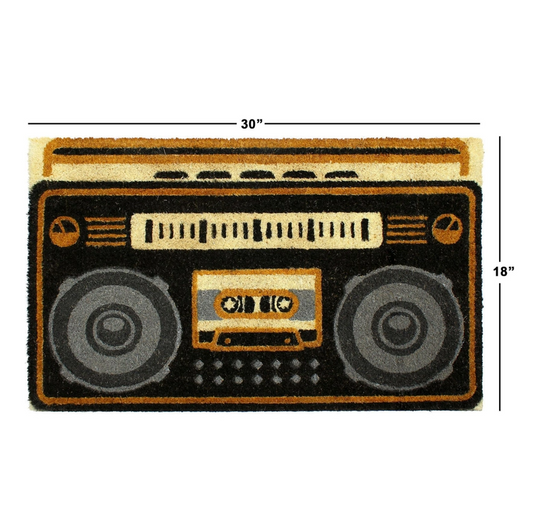 Cute Boombox Door Mat